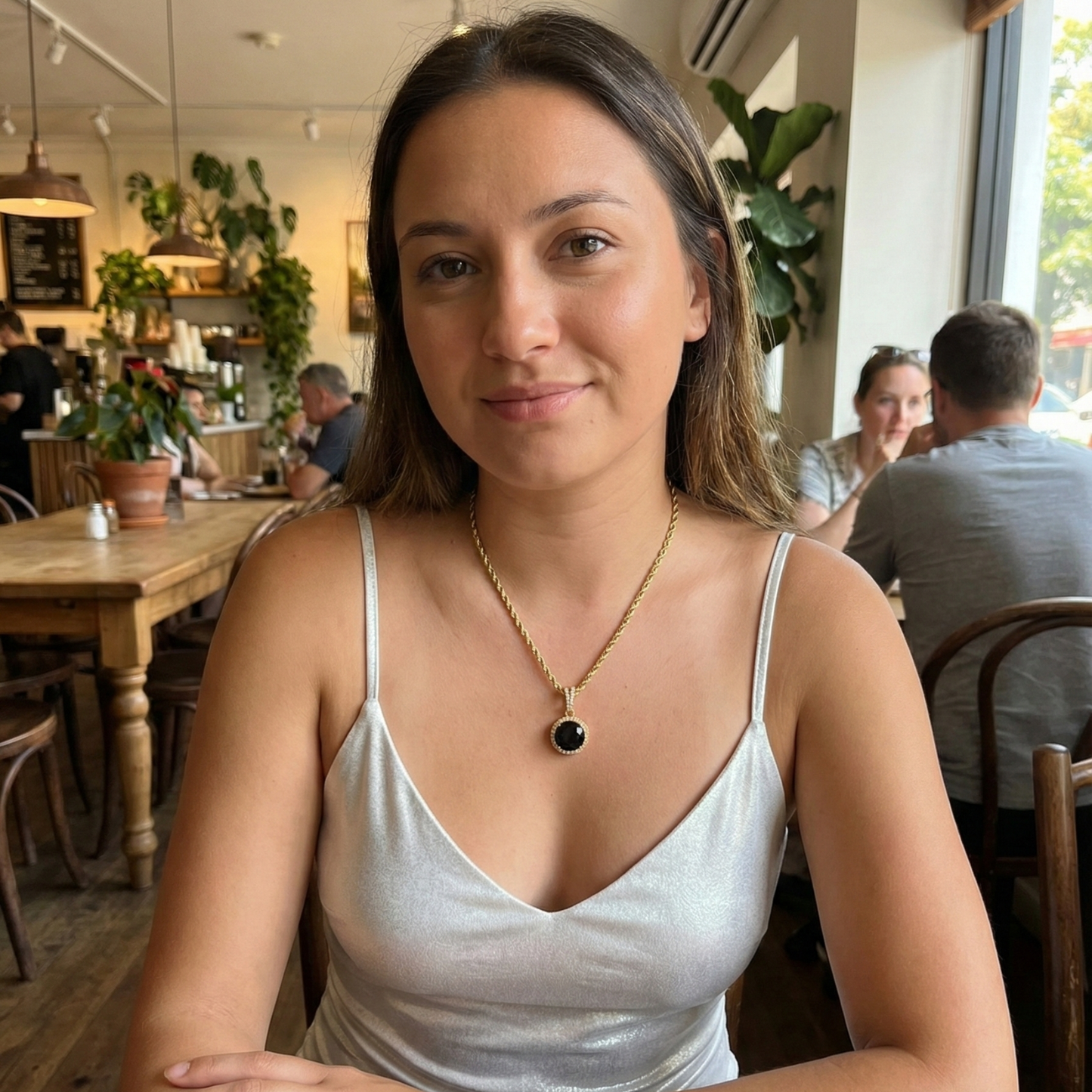 Noir Halo Zircon Rope Chain Necklace – MXW Jewellery