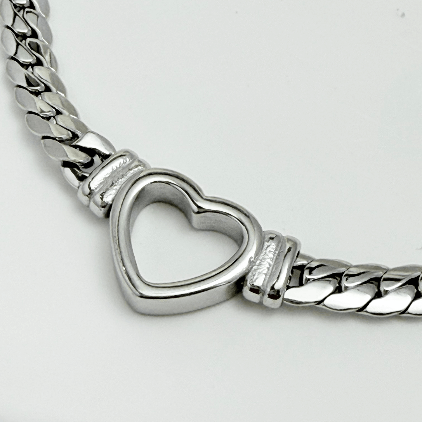 Silver Heart Link Pendant Necklace – MXW Jewellery