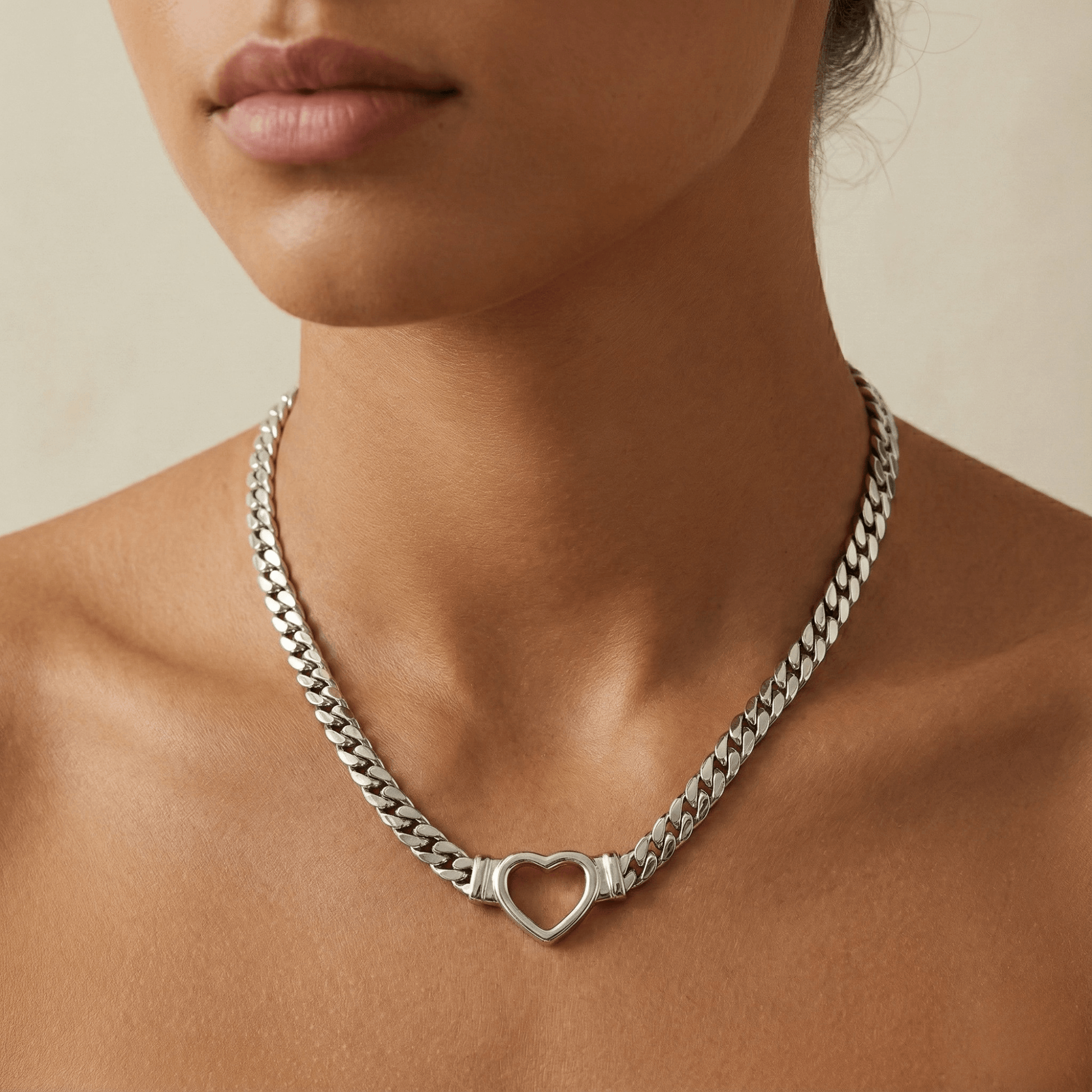 Silver Heart Link Pendant Necklace – MXW Jewellery