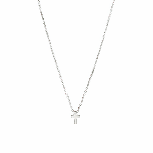 Silver Tiny Cross Necklace