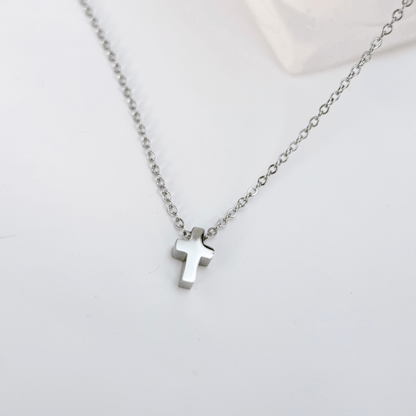 Silver Tiny Cross Necklace