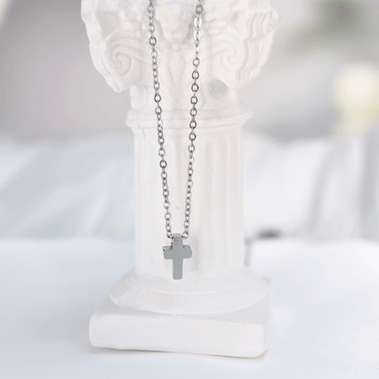 Silver Tiny Cross Necklace