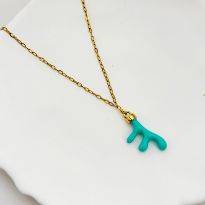 Turquoise Coral Branch Necklace – MXW Jewellery
