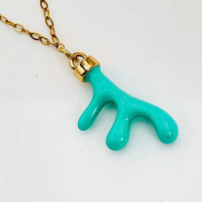 Turquoise Coral Branch Necklace – MXW Jewellery