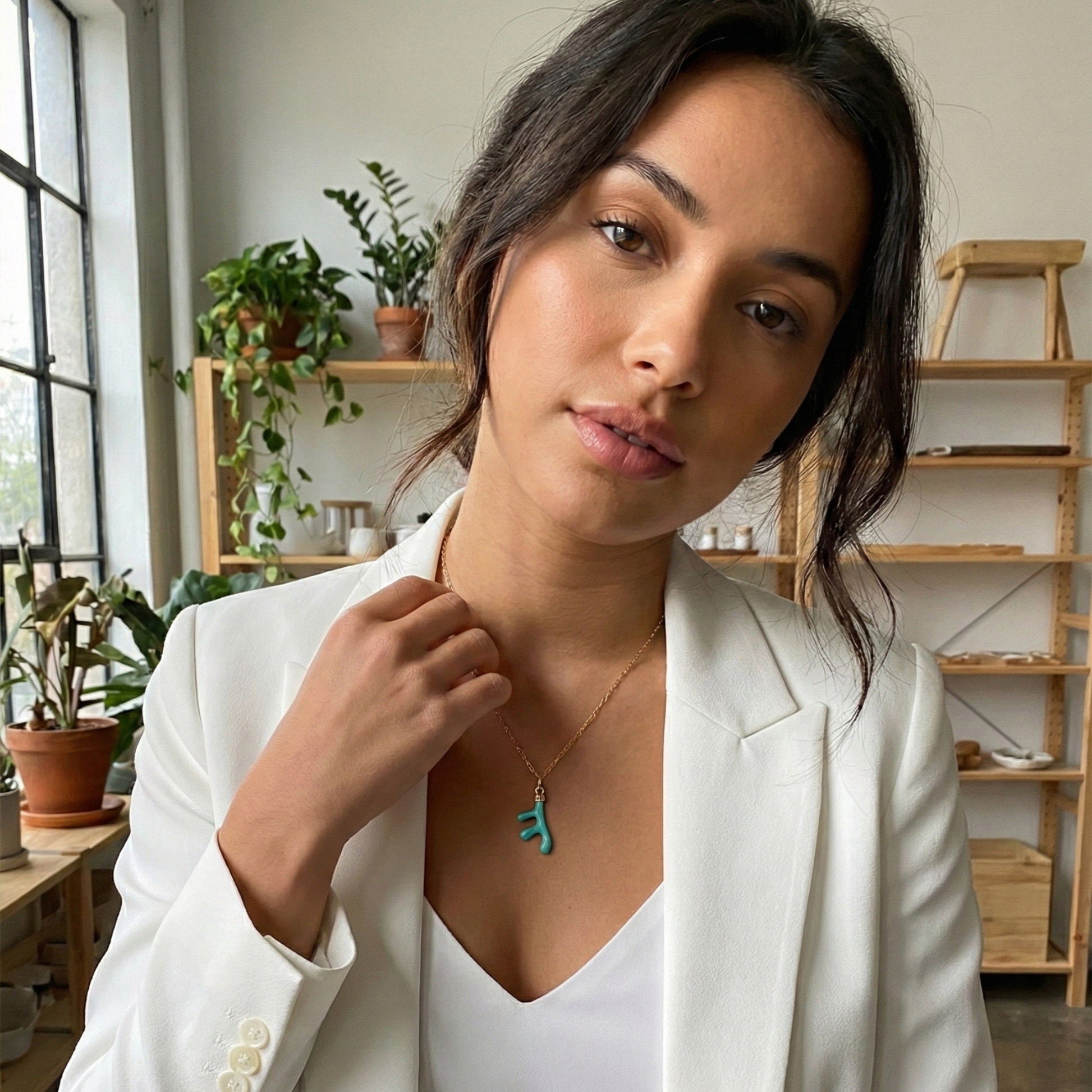 Turquoise Coral Branch Necklace – MXW Jewellery